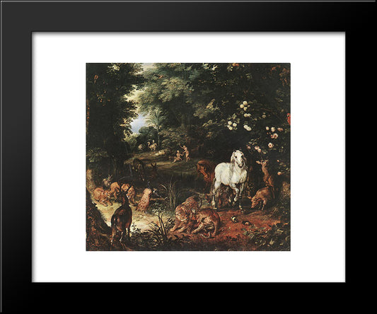 The Original Sin [Detail: 1] 20x24 Black Modern Wood Framed Art Print Poster by Brueghel, Jan the Elder