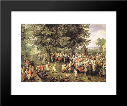 Wedding Banquet 20x24 Black Modern Wood Framed Art Print Poster by Brueghel, Jan the Elder