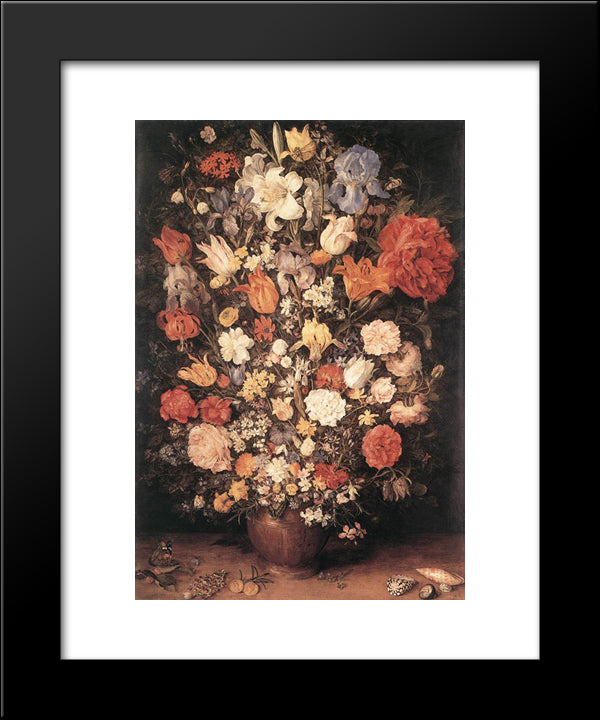 Bouquet 20x24 Black Modern Wood Framed Art Print Poster by Brueghel, Jan the Elder