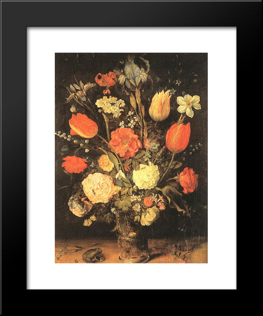 Flowers 20x24 Black Modern Wood Framed Art Print Poster by Brueghel, Jan the Elder