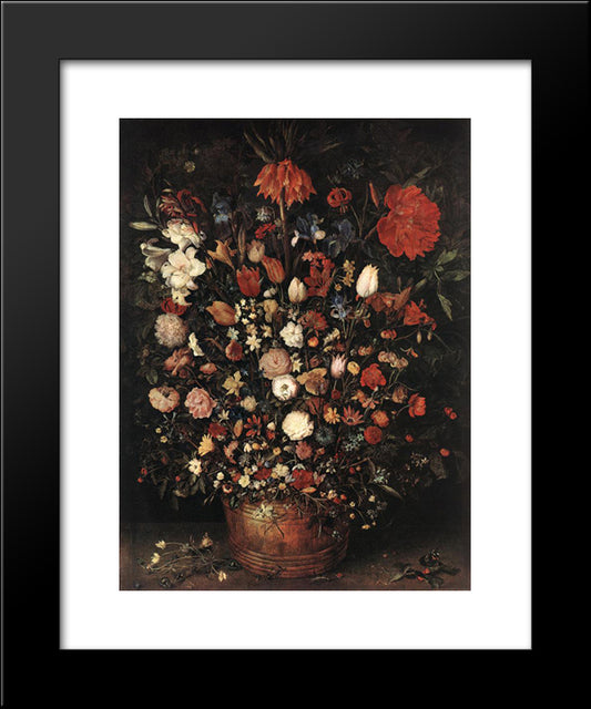 The Great Bouquet 20x24 Black Modern Wood Framed Art Print Poster by Brueghel, Jan the Elder