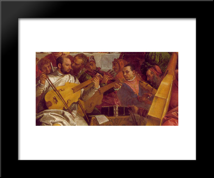 The Marriage At Cana [Detail: 2] 20x24 Black Modern Wood Framed Art Print Poster by Veronese, Paolo