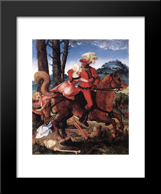 The Knight, The Young Girl, And Death 20x24 Black Modern Wood Framed Art Print Poster by Baldung, Hans