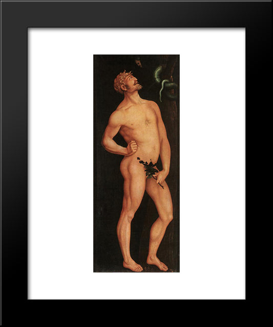 Adam 20x24 Black Modern Wood Framed Art Print Poster by Baldung, Hans