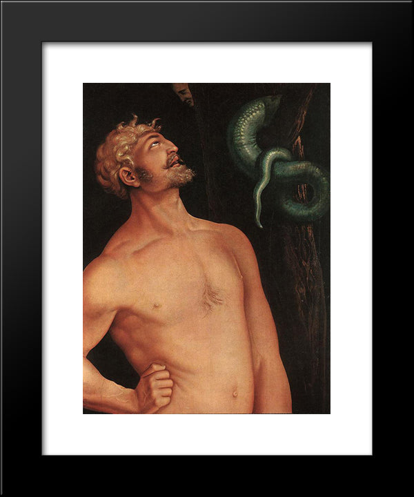 Adam (Detail) 20x24 Black Modern Wood Framed Art Print Poster by Baldung, Hans