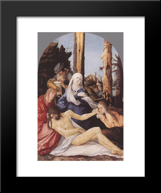 The Lamentation Of Christ 20x24 Black Modern Wood Framed Art Print Poster by Baldung, Hans