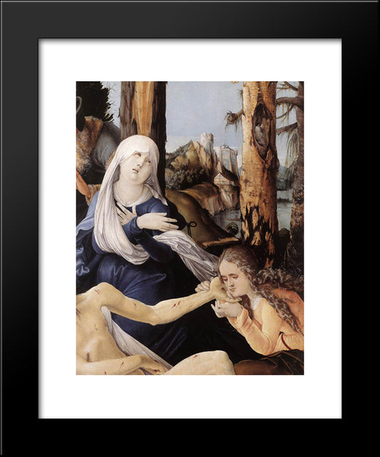 The Lamentation Of Christ (Detail) 20x24 Black Modern Wood Framed Art Print Poster by Baldung, Hans