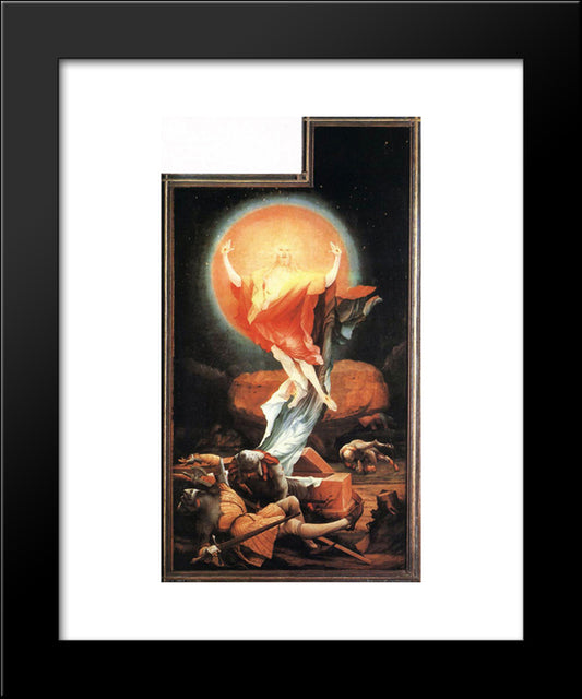 The Resurrection 20x24 Black Modern Wood Framed Art Print Poster by Grunewald, Matthias