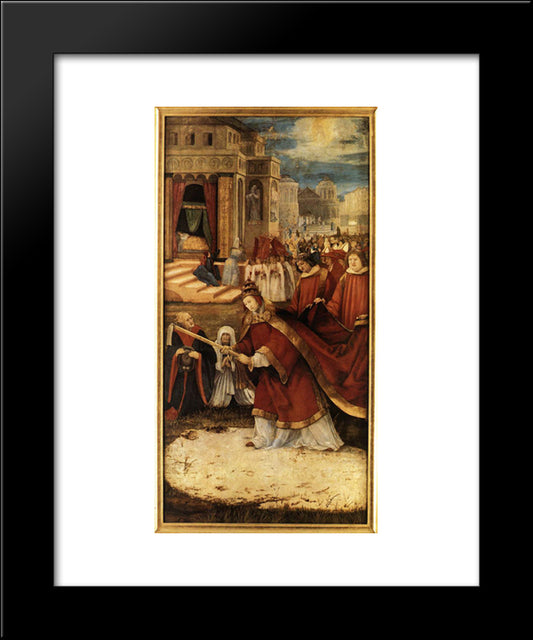 Establishment Of The Santa Maria Maggiore In Rome 20x24 Black Modern Wood Framed Art Print Poster by Grunewald, Matthias