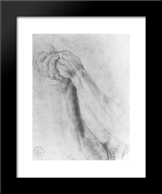 Upper Arm Study 20x24 Black Modern Wood Framed Art Print Poster by Grunewald, Matthias