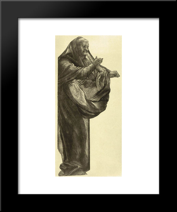 Study Of An Apostle 20x24 Black Modern Wood Framed Art Print Poster by Grunewald, Matthias