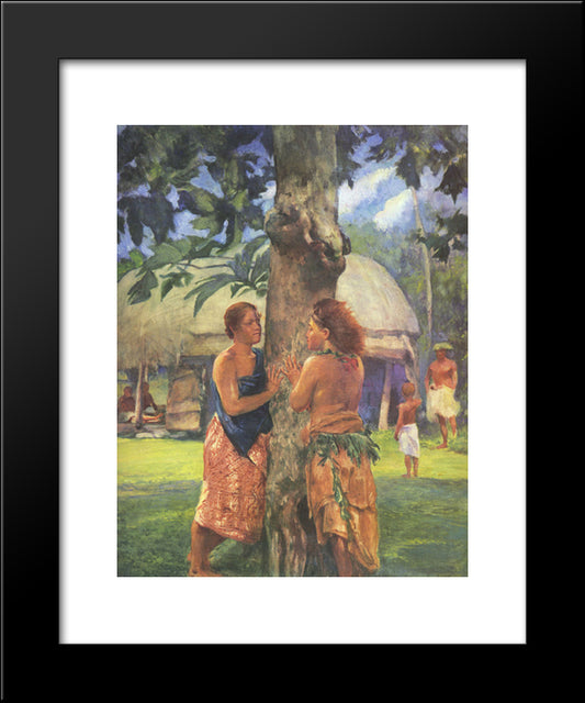 Portrait Of Faase, The Taupo Of The Fagaloa Bay, Samoa 20x24 Black Modern Wood Framed Art Print Poster by LaFarge, John