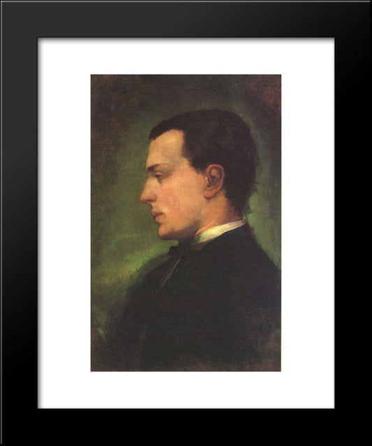 Portrait Of Henry James, The Novelist 20x24 Black Modern Wood Framed Art Print Poster by LaFarge, John