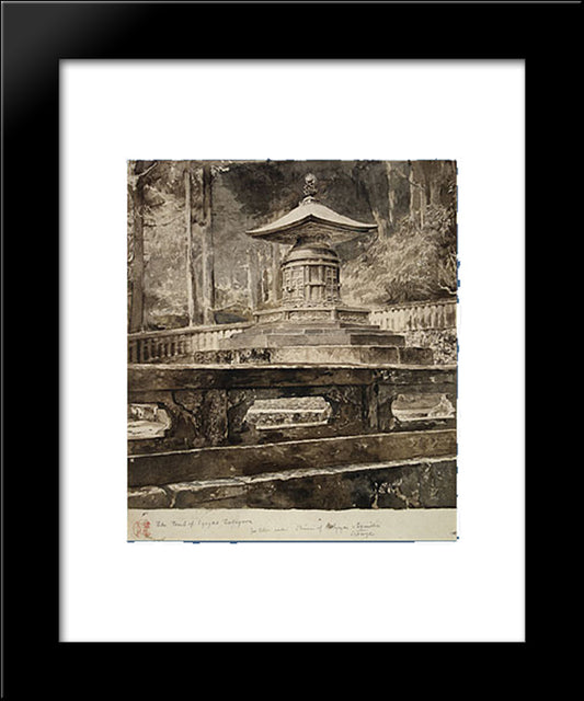 The Tomb Of Iyeyasu Tokugawa 20x24 Black Modern Wood Framed Art Print Poster by LaFarge, John