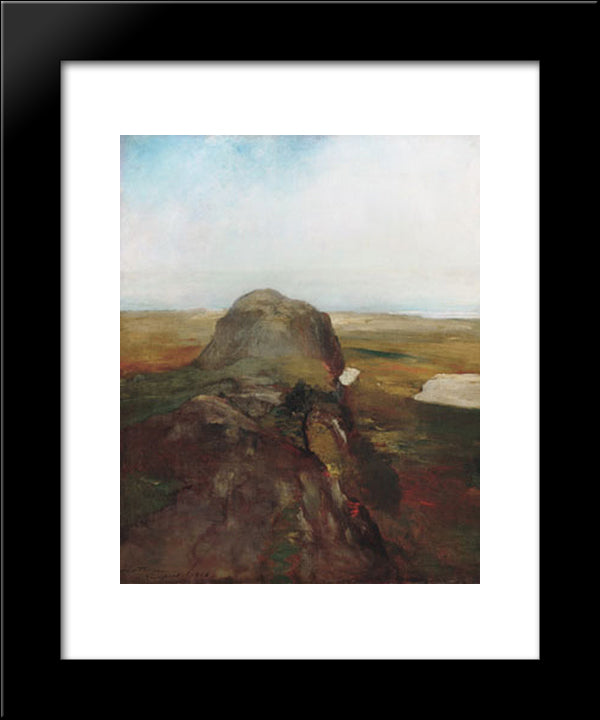 Autumn Study, View Over Hanging Rock, Newport, R.I. 20x24 Black Modern Wood Framed Art Print Poster by LaFarge, John