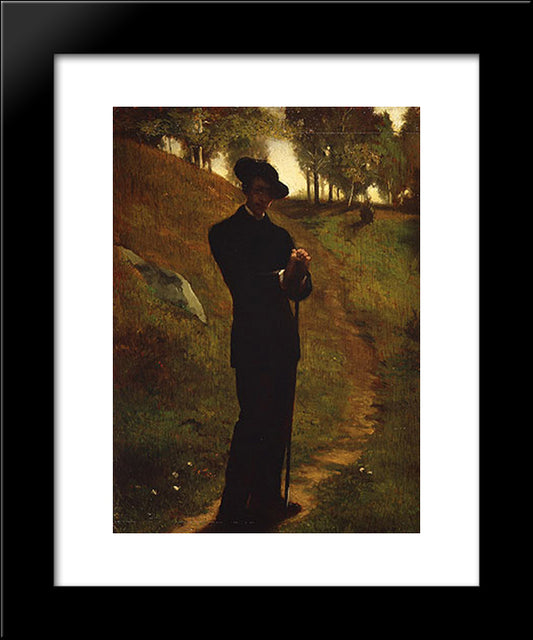 Portrait Of The Painter 20x24 Black Modern Wood Framed Art Print Poster by LaFarge, John