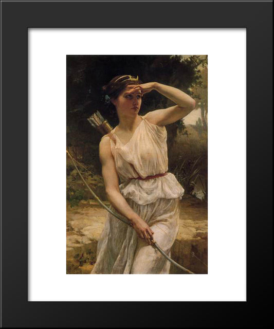 Diana Hunting 20x24 Black Modern Wood Framed Art Print Poster by Seignac, Guillaume