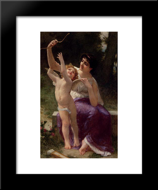 Venus And Cupid 20x24 Black Modern Wood Framed Art Print Poster by Seignac, Guillaume