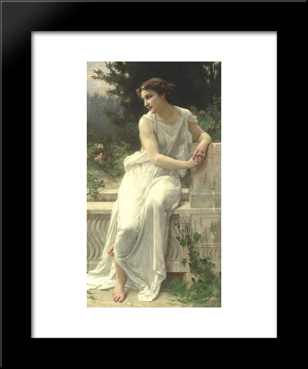 Young Woman Of Pompeii On A Terrace 20x24 Black Modern Wood Framed Art Print Poster by Seignac, Guillaume