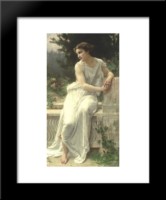 Young Woman Of Pompeii On A Terrace 20x24 Black Modern Wood Framed Art Print Poster by Seignac, Guillaume