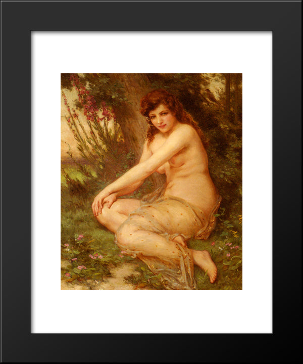 The Forest Nymph 20x24 Black Modern Wood Framed Art Print Poster by Seignac, Guillaume