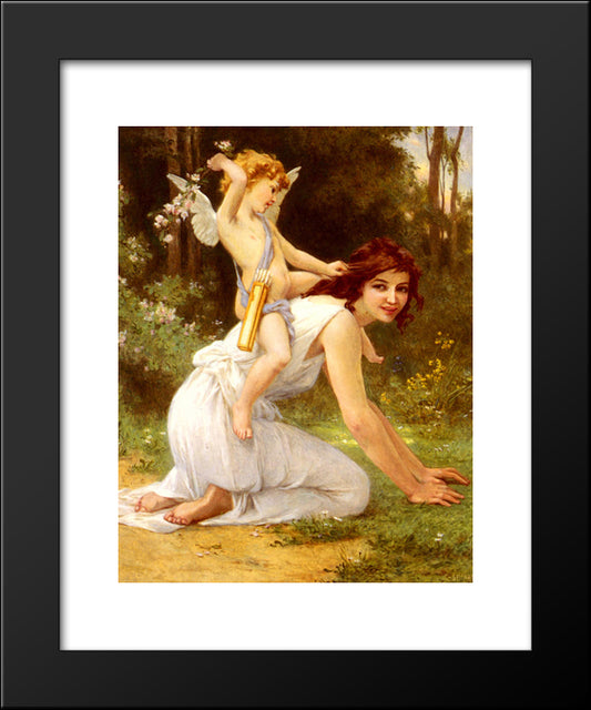 Cupid'S Folly 20x24 Black Modern Wood Framed Art Print Poster by Seignac, Guillaume