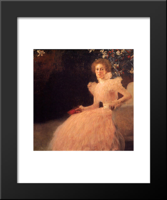 Portrait Of Sonja Knips 20x24 Black Modern Wood Framed Art Print Poster by Klimt, Gustav