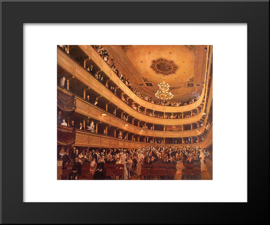Auditorium In The Old Burgtheater, Vienna 20x24 Black Modern Wood Framed Art Print Poster by Klimt, Gustav
