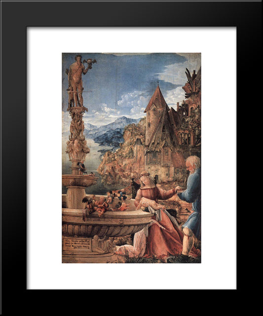 Rest On The Flight Into Egypt 20x24 Black Modern Wood Framed Art Print Poster by van Alsloot, Denys
