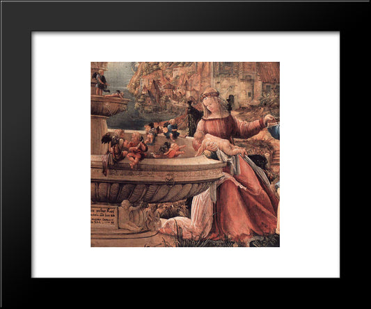 Rest On The Flight Into Egypt (Detail) 20x24 Black Modern Wood Framed Art Print Poster by van Alsloot, Denys