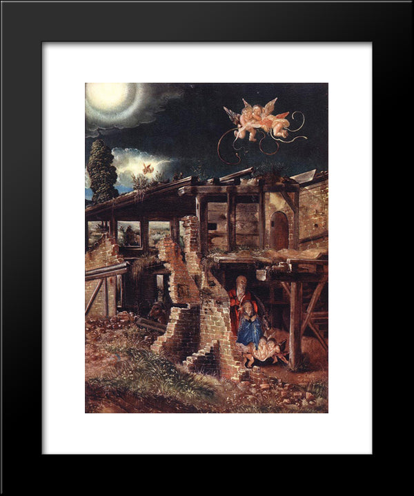 Nativity 20x24 Black Modern Wood Framed Art Print Poster by van Alsloot, Denys