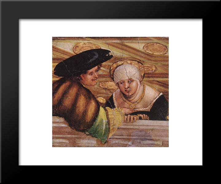 Lovers 20x24 Black Modern Wood Framed Art Print Poster by van Alsloot, Denys