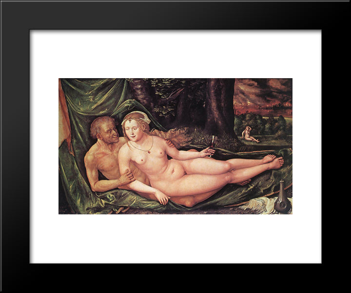 Loth And His Daughters 20x24 Black Modern Wood Framed Art Print Poster by van Alsloot, Denys