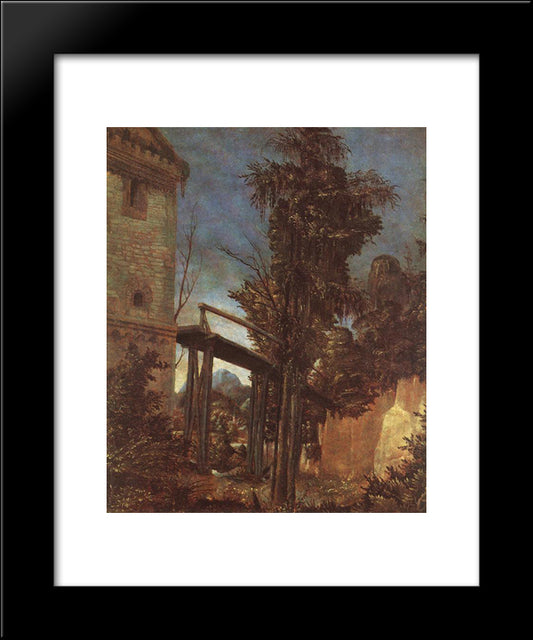 Landscape With A Path 20x24 Black Modern Wood Framed Art Print Poster by van Alsloot, Denys