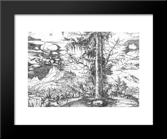 Landscape 20x24 Black Modern Wood Framed Art Print Poster by van Alsloot, Denys