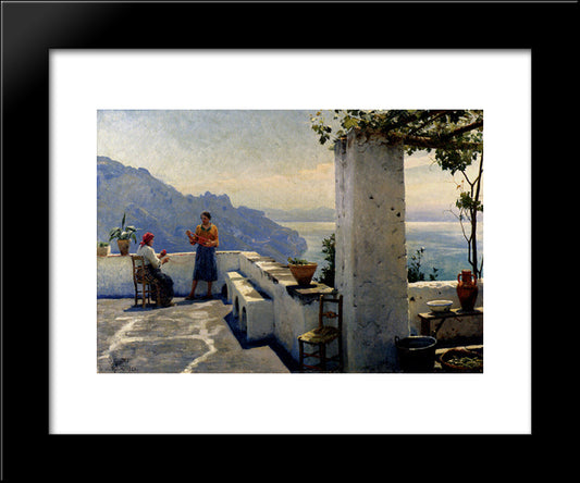 Ravello 20x24 Black Modern Wood Framed Art Print Poster by Monsted, Peder Mork