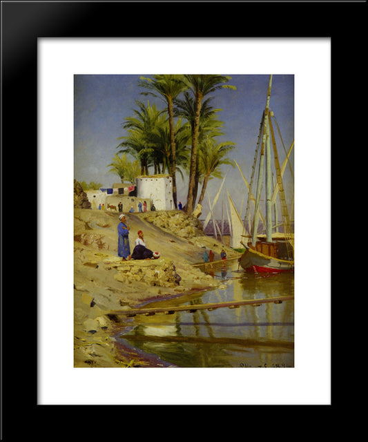 View Of Cairo 20x24 Black Modern Wood Framed Art Print Poster by Monsted, Peder Mork