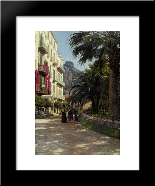 The Serenade 20x24 Black Modern Wood Framed Art Print Poster by Monsted, Peder Mork