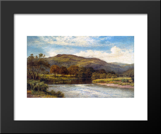 The Conway Near Bettws Y Coed 20x24 Black Modern Wood Framed Art Print Poster by Leader, Benjamin Williams