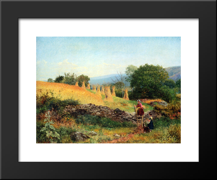 A Welsh Cornfield 20x24 Black Modern Wood Framed Art Print Poster by Leader, Benjamin Williams