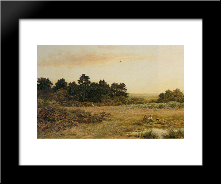 A Surrey Common Near Gornshall 20x24 Black Modern Wood Framed Art Print Poster by Leader, Benjamin Williams