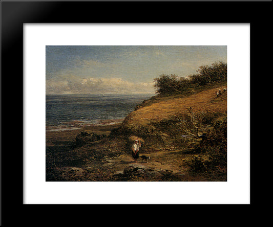 Harvest Time On The Coast Of Arran 20x24 Black Modern Wood Framed Art Print Poster by Leader, Benjamin Williams