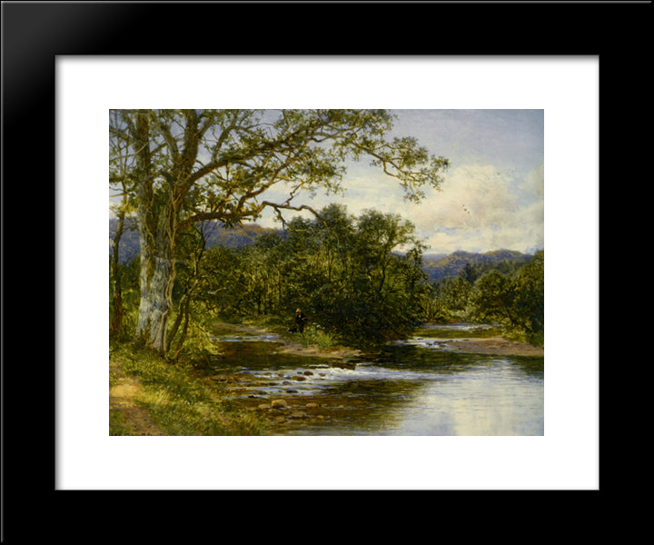 North Wales 20x24 Black Modern Wood Framed Art Print Poster by Leader, Benjamin Williams