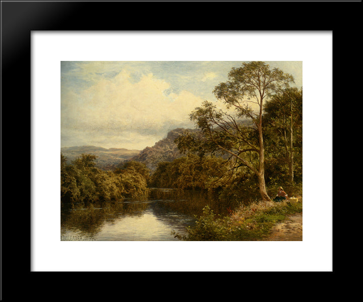 On The River Conway 20x24 Black Modern Wood Framed Art Print Poster by Leader, Benjamin Williams