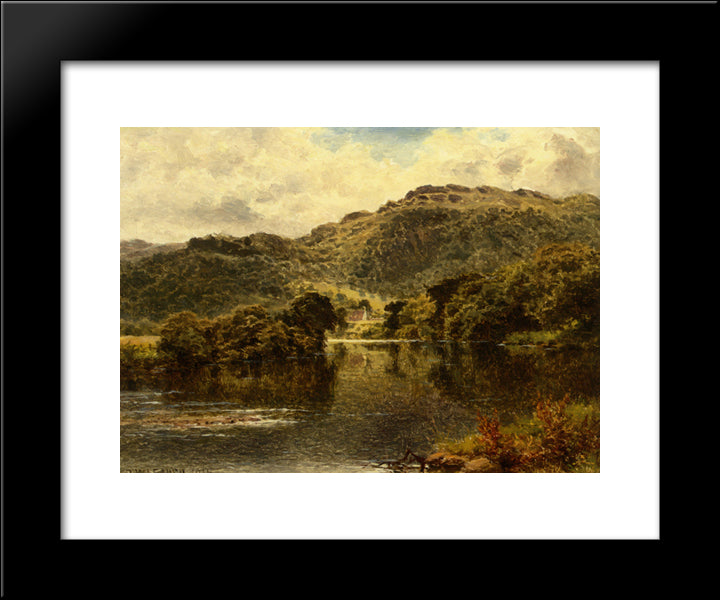 The Conway At Bettws Y Cord 20x24 Black Modern Wood Framed Art Print Poster by Leader, Benjamin Williams