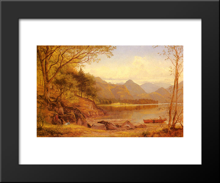 Derwentwater 20x24 Black Modern Wood Framed Art Print Poster by Leader, Benjamin Williams