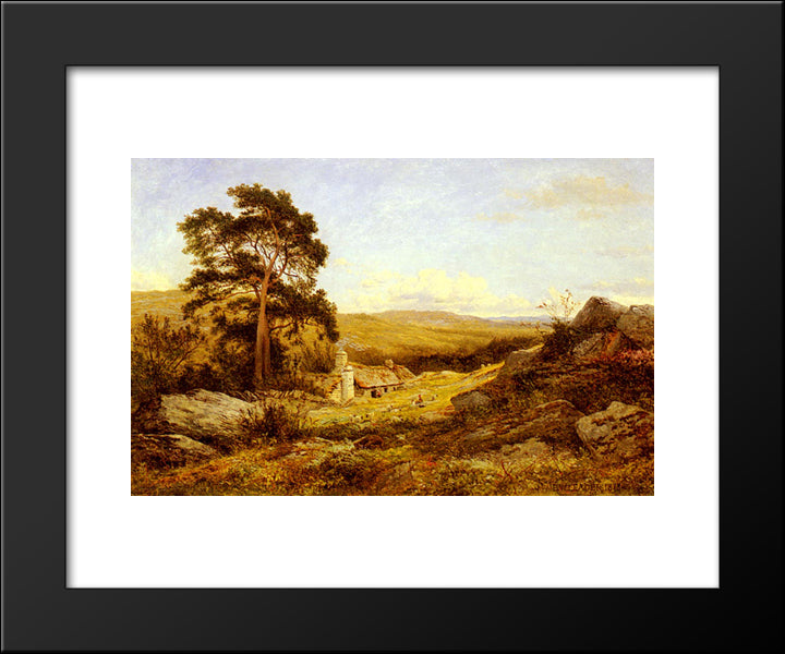 A Welsh Sheep Farm 20x24 Black Modern Wood Framed Art Print Poster by Leader, Benjamin Williams