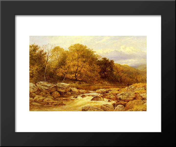 On The Llugwy, North Wales 20x24 Black Modern Wood Framed Art Print Poster by Leader, Benjamin Williams