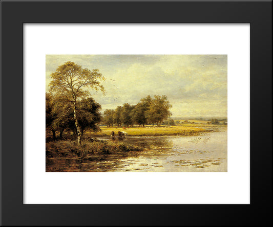 On The Thames 20x24 Black Modern Wood Framed Art Print Poster by Leader, Benjamin Williams