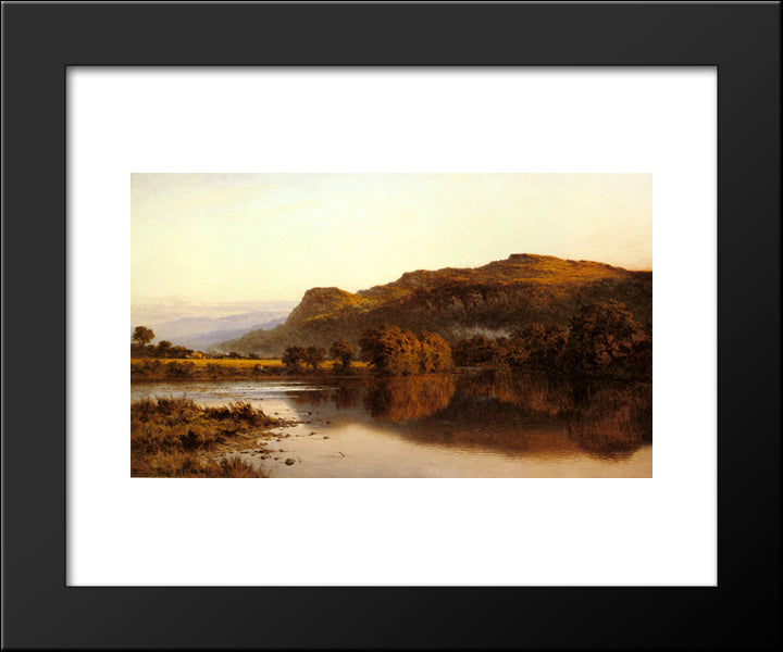 Where Peaceful Waters Glide 20x24 Black Modern Wood Framed Art Print Poster by Leader, Benjamin Williams